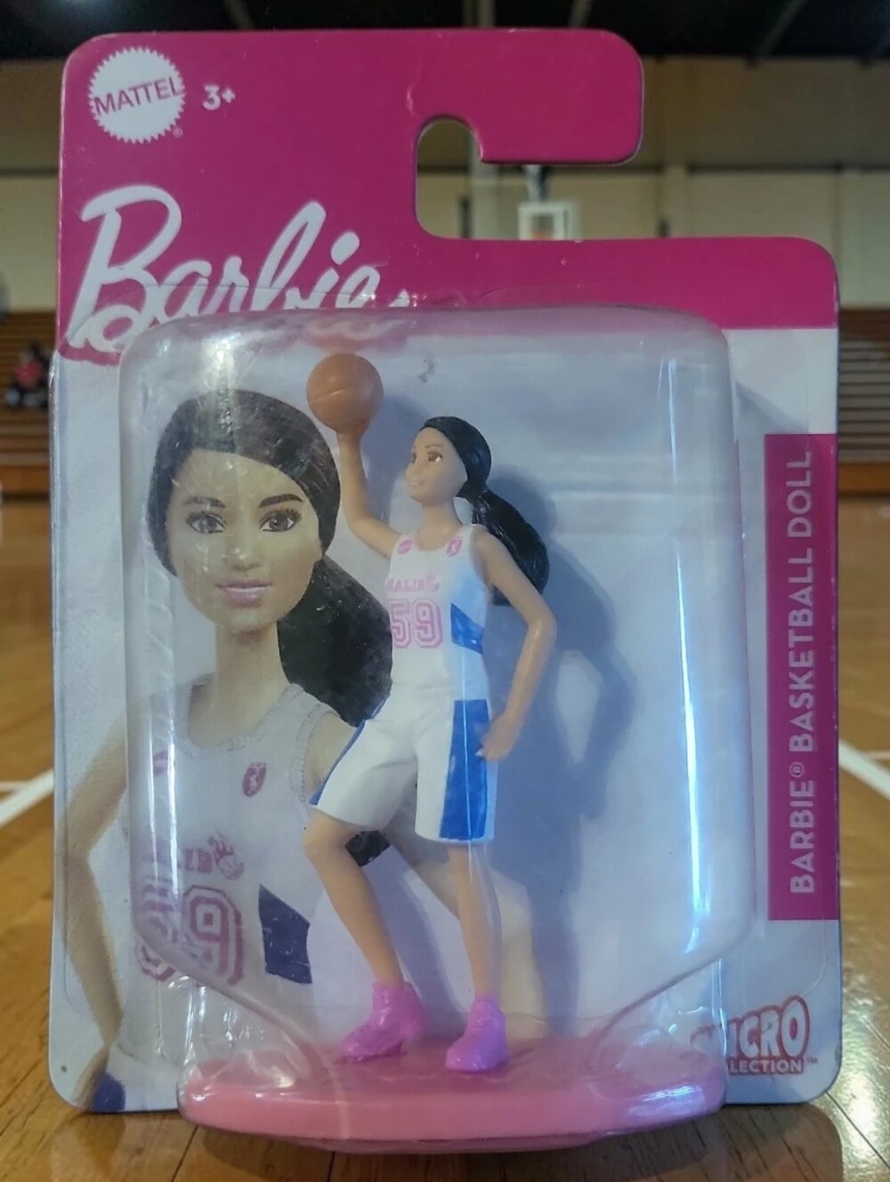 NWT Mattel Micro  BARBIE 3" Basketball Doll Sport Caucasian Figurine Cake Topper